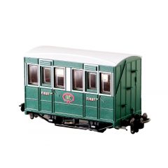 Peco OO-9 Scale, GR-505 Glyn Valley Tramway (Ex GVT) GVT Enclosed Side Coach GVT Green Livery as Preserved at the Talyllyn Railway small image