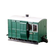 Peco OO-9 Scale, GR-530 Glyn Valley Tramway (Ex GVT) GVT Brake Coach GVT Green Livery small image
