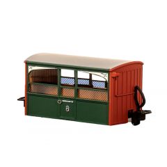 Peco OO-9 Scale, GR-561 Festiniog Railway (Ex FR) FR 'Zoo Car' Observation Coach 1, FR Green Livery small image