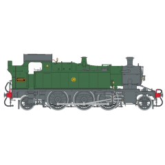 Lionheart Trains O Scale, LHT-S-4503S GWR 45XX Class Tank 2-6-2T, 4557, GWR Green (Shirtbutton) Livery, DCC Sound small image