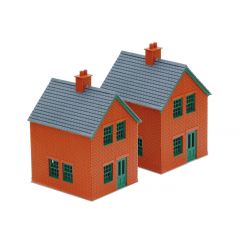 Peco OO Scale, LK-14 Station Houses, Brick small image