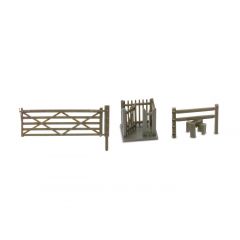 Peco OO Scale, LK-86 2 Field Gates 2 Stiles and 1 Wicket Gate small image