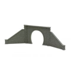 Peco N Scale, NB-31 Tunnel Mouth and Side Walls, Single Track, Stone small image