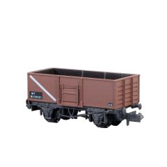 Peco N Scale, NR-44FA BR 16T Steel Mineral Wagon, Top Flap Doors B170121, BR Bauxite Livery small image