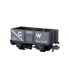 Peco N Scale, NR-44W GWR (Ex BR) 16T Steel Mineral Wagon, Top Flap Doors 23301, GWR Grey (large GW) Livery 'Loco' small image