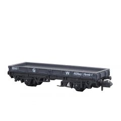 Peco N Scale, NR-5W GWR 10T Plate Wagon 32637, GWR Grey (large GW) Livery small image