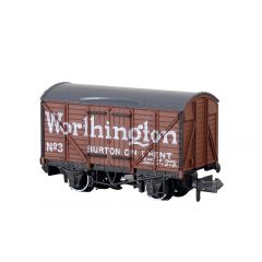 Peco N Scale, NR-P130 Private Owner (Ex GWR) 12T Ventilated Van No. 3, 'Worthington', Brown Livery small image