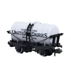 Peco N Scale, NR-P167 Private Owner 4 Wheel Milk Tanker 'United Dairies', White Livery small image