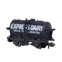 Peco N Scale, NR-P168 Private Owner 4 Wheel Milk Tanker 'Express Dairy', Black Livery small image