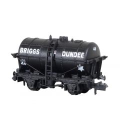 Peco N Scale, NR-P175C Private Owner 14T Tank Wagon 4, 'Briggs of Dundee', Black Livery small image