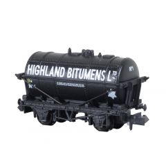 Peco N Scale, NR-P176A Private Owner 14T Tank Wagon No. 1, 'Highlands Bitumens Ltd', Black Livery small image