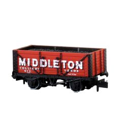 Peco N Scale, NR-P423 Private Owner 7 Plank Wagon, 10' Wheelbase 613, 'Middleton Colliery', Red Livery small image