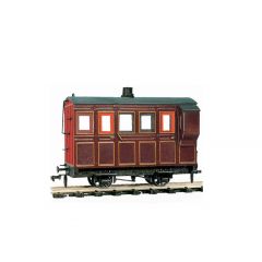 Peco O-16.5 Scale, OR-31 4 Wheel Coach Kit, Lined Maroon Livery small image