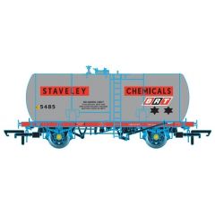Oxford Rail OO Scale, OR76TKA001 Private Owner 35T Class A Tank Wagon 5485, 'Staveley Chemicals', Grey Livery small image