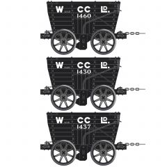 Accurascale OO Scale, ACC2804-E Private Owner Chaldron Wagons 1460, 1430 & 1437, 'Wearmouth Coal Co.', Black Livery small image
