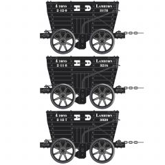 Accurascale OO Scale, ACC2805-F Private Owner Chaldron Wagons 3178, 3216 & 3820, 'Earl of Durham', Black Livery small image