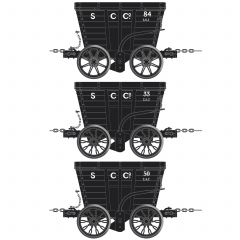 Accurascale OO Scale, ACC2806-G Private Owner Chaldron Wagons 84, 33 & 50, 'Stella Coal Company', Black Livery small image