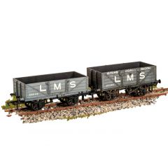 Parkside Models by Peco OO Scale, PC576 LMS Traffic Coal 4 Plank Wagons small image