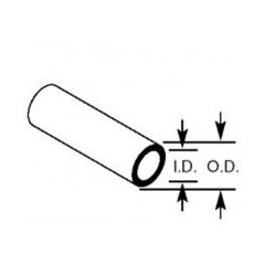 Plastruct , 90604 Round Tubing TBFS-4 O.D:3.2mm I.D:1.9mm Wall:0.6mm Length:375mm (Pack of 10) small image