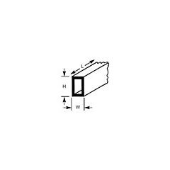 Plastruct , 90631 Rectangular Tubing RTFS-8 H:6.4mm W:4.8mm Wall:0.6mm Length:375mm (Pack of 5) small image