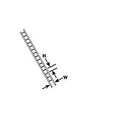 Plastruct N Scale, 90671 Ladder LS-2 H:2mm W:4mm (Pack of 2) small image