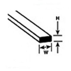 Plastruct , 90743 Solid Rectangular Rod MS-406 H:1mm W:1.5mm Length:250mm (Pack of 10) small image