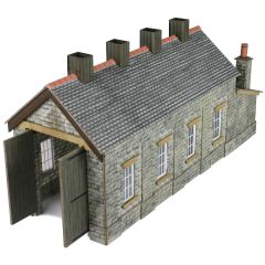 Metcalfe N Scale, PN932 Engine Shed Single Track in Stone small image