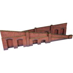 Metcalfe OO Scale, PO248 Tapered Retaining Wall in Red Brick small image