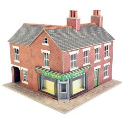 Metcalfe OO Scale, PO263 Corner Shop in Red Brick small image