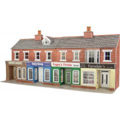 Metcalfe OO Scale, PO272 Shop Fronts in Red Brick, Low Relief small image