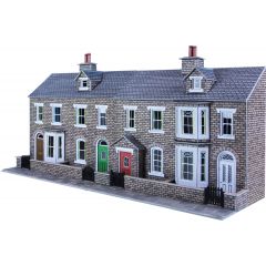 Metcalfe OO Scale, PO275 Terraced House Fronts in Stone, Low Relief small image