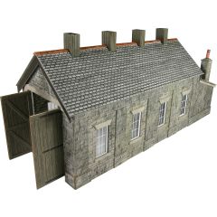 Metcalfe OO Scale, PO332 Engine Shed Single Track in Stone small image