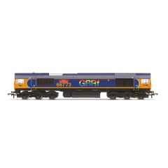 Hornby OO Scale, R30023 GBRf Class 66/7 Co-Co, 66773, 'Pride of GB Railfreight' GBRf GB Railfreight Pride Livery, DCC Ready small image