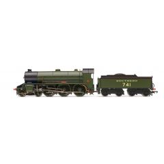 Hornby OO Scale, R30273 SR (Ex LSWR) N15 'King Arthur' Class 4-6-0, 741, 'Joyous Gard' SR Lined Maunsell Olive Green Livery, DCC Ready small image