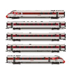 Hornby OO Scale, R3965 LNER (2018+) Class 801/2 5 Car DEMU, LNER (2018+) Red & Silver Livery, DCC Ready small image