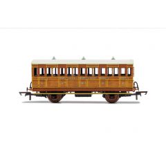 Hornby OO Scale, R40058A GNR Four Wheel Third 1505, GNR Lined Teak Livery small image