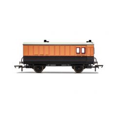 Hornby OO Scale, R40064 LSWR Four Wheel Luggage Brake 140, L&SWR Lined Salmon & Cream Livery small image