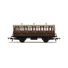 Hornby OO Scale, R40066 GWR Four Wheel Third 1889, GWR Chocolate & Cream Livery small image