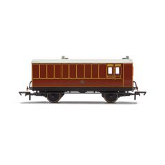 Hornby OO Scale, R40072 LB&SCR Four Wheel Luggage Brake 102, LB&SCR Lined Mahogany Livery small image