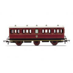 Hornby OO Scale, R40091 NBR Six Wheel Composite 196, NBR Lined Crimson Livery small image