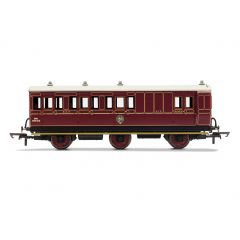 Hornby OO Scale, R40093 NBR Six Wheel Brake Unclassified 472, NBR Lined Crimson Livery small image