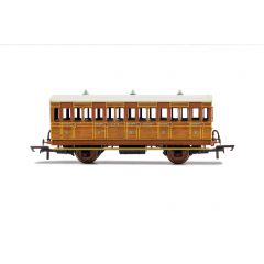 Hornby OO Scale, R40104A GNR Four Wheel Third 1505, GNR Lined Teak Livery small image