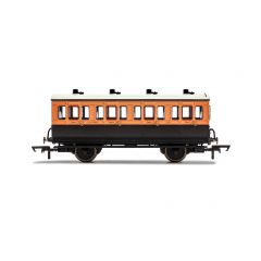 Hornby OO Scale, R40107 LSWR Four Wheel First 123, L&SWR Lined Salmon & Cream Livery small image