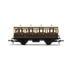 Hornby OO Scale, R40111 GWR Four Wheel First 143, GWR Chocolate & Cream Livery small image