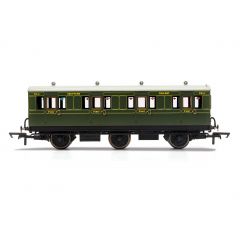 Hornby OO Scale, R40131 SR Six Wheel First 7514, SR Lined Maunsell Olive Green Livery small image