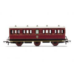 Hornby OO Scale, R40137 NBR Six Wheel Composite 196, NBR Lined Crimson Livery small image