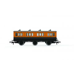 Hornby OO Scale, R40289 LSWR Six Wheel First 490, L&SWR Lined Salmon & Cream Livery small image