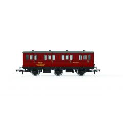 Hornby OO Scale, R40359 BR Six Wheel Coach KDE107E, BR Maroon Livery small image