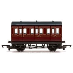 Hornby RailRoad OO Scale, R4671 LMS Four Wheeled Coach LMS Lined Crimson Livery small image