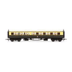 Hornby OO Scale, R4683A GWR Collett 'Bow Ended' Composite Corridor Right Hand 6527, GWR Chocolate & Cream (Crest) Livery small image